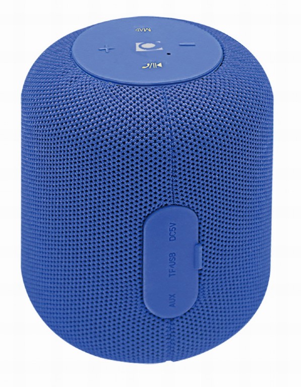 BOXE GEMBIRD portabile bluetooth, RMS: 5W, baterie 1200mAh, microSD, USB, FM-radio, BT v5.1, 116x93x93mm, 338 grame, blue, "SPK-BT-15-B" (timbru verde 0.8 lei)