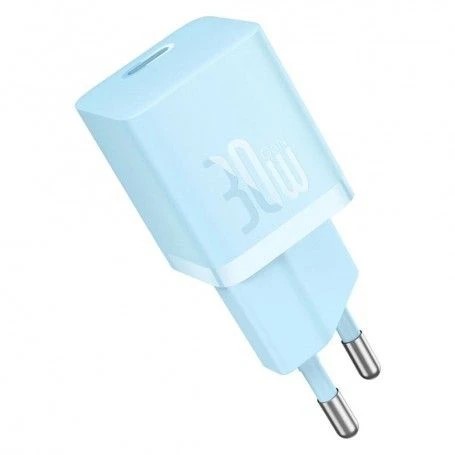 INCARCATOR retea Baseus GaN5 Pro, Quick Charge 30W, 1 x USB Type-C, include cablu USB Type-C la USB Type-C 100W 1m, albastru "P10110902313-00" (timbru verde 0.18 lei) - 6932172654429