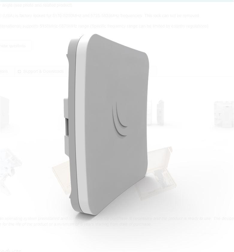 MIKROTIK SXTSQ LITE 5 HIGH POWER CPE "RBSXTSQ5ND" (timbru verde 2.00 lei)