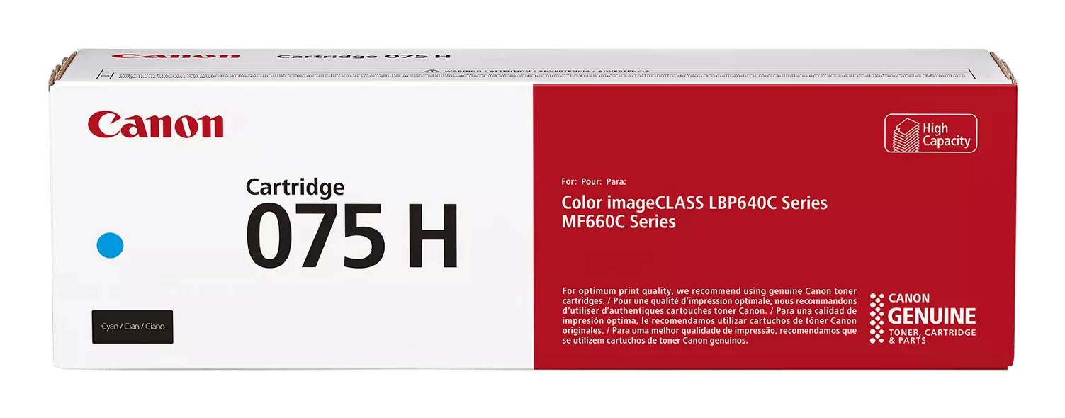 Toner Original Canon Cyan, CRG-075HC, pentruLBP646|LBP647|MF664|MF667, 2.5K, (timbru verde 1.2 lei),"6368C002AA"