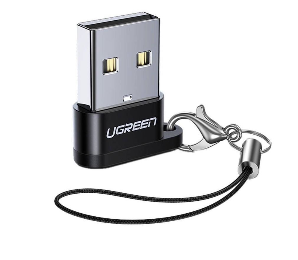 ADAPTOR Ugreen, "US280", USB Type-C(M) la USB 2.0(T), incarcare max 3A, negru "50568" (timbru verde 0.08 lei) - 6957303855681