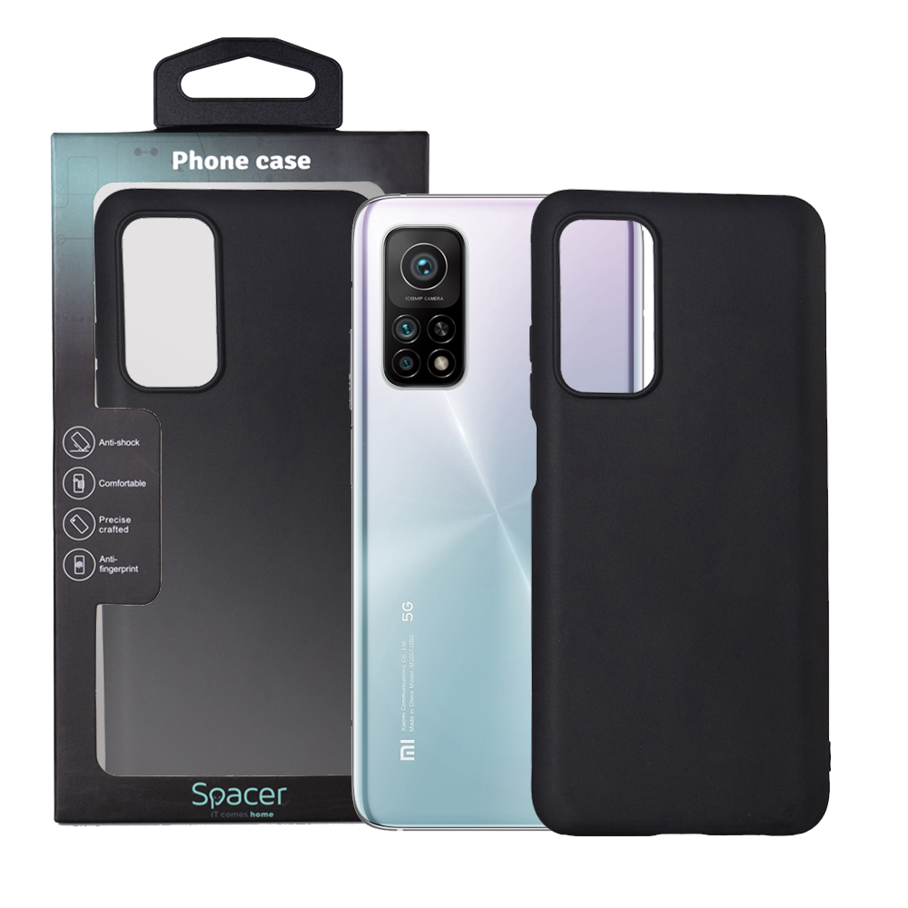 Husa Xiaomi Mi 10T Pro 5G Spacer, negru, grosime 1.5mm, material flexibil TPU "SPPC-XI-MI-10TP5G-TPU"