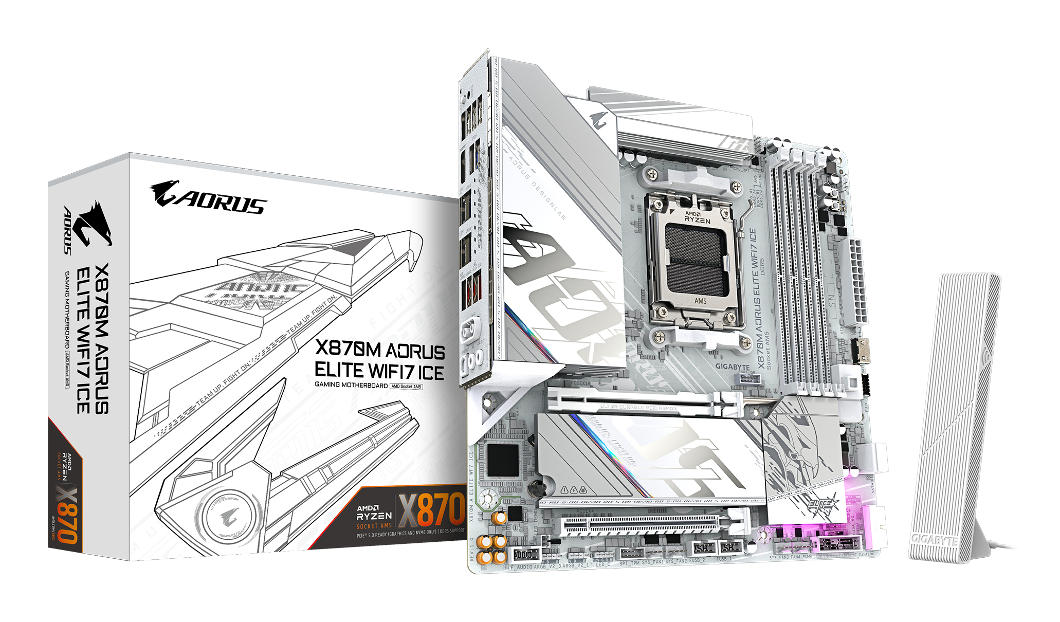 Placa de baza GIGABYTE X870M A ELITE WF7 ICE "X870M A ELITE WF7 ICE"