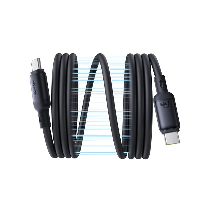 CABLU alimentare si date Baseus PicoGo Magnetic, pt smartphone, silicon lichid magnetic, USB Type-C la USB Type-C 240W, 1m, negru "P10376800121-00" (timbru verde 0.18 lei) - 6932172677497