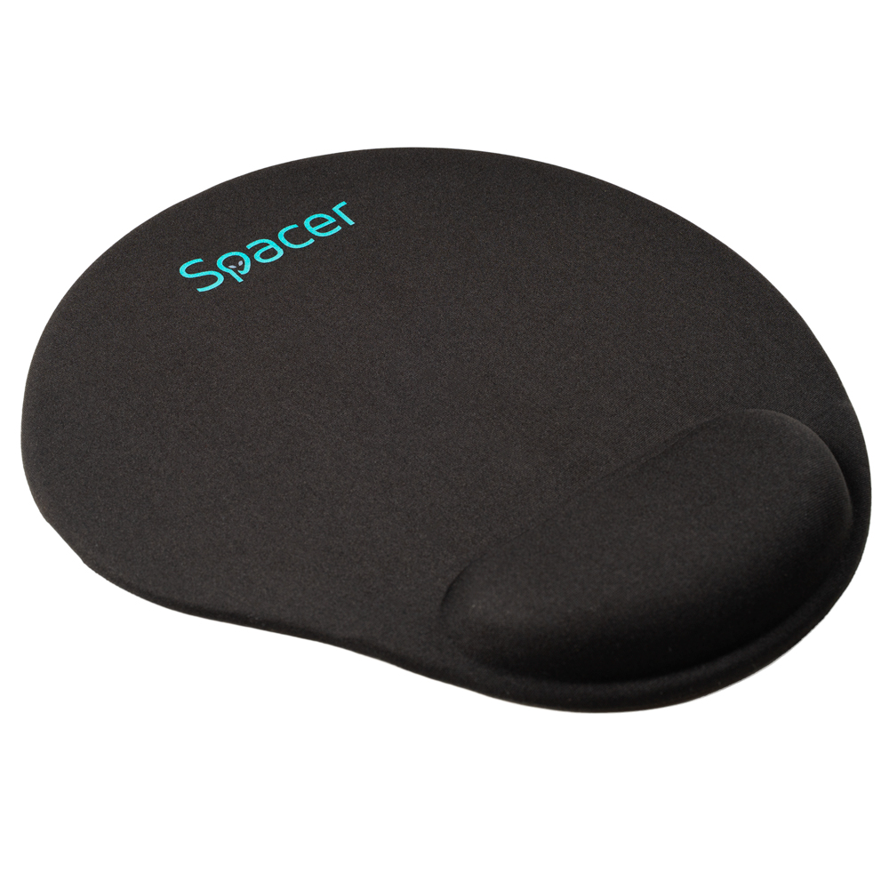 MousePAD SPACER, suport incheietura cu gel, cauciuc si material textil, 240 x 220 mm, negru "SPMP-PAD-GEL-BK"