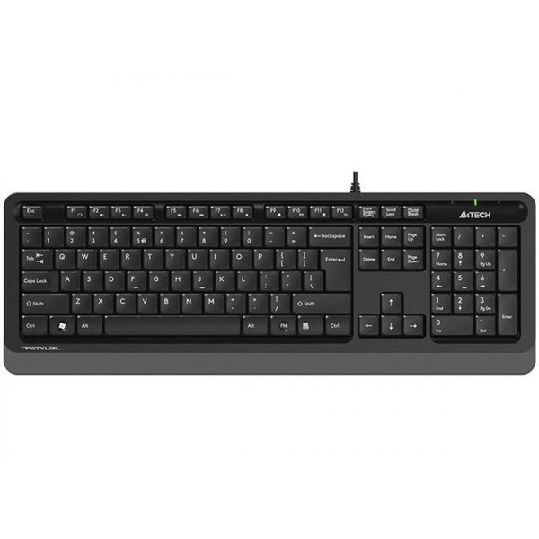 TASTATURA A4TECH, "Fstyler USB", cu fir, 104 taste format standard, USB, negru & gri, "FK10 Grey" (timbru verde 0.8 lei)