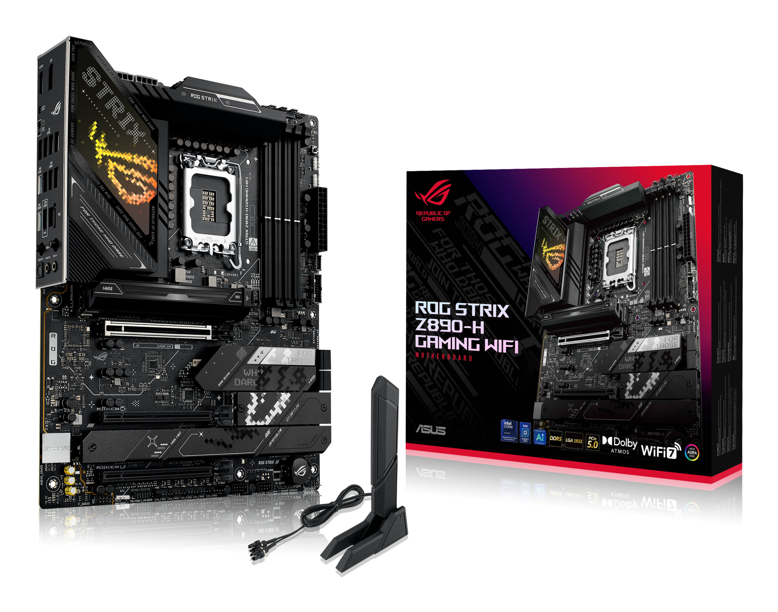 Placa de baza Asus ROG STRIX Z890-H GAMING WIFI, LGA1851, DDR5, ATX "ROG STRIX Z890-H GAMING WIFI"