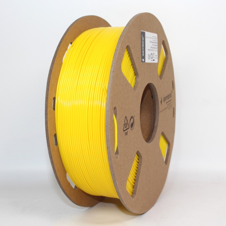 FILAMENT GEMBIRD pt. imprimanta 3d, PETG, 1.75mm diamentru, 1Kg / bobina, topire 220-260 grC, yellow, "3DP-PETG1.75-01-Y"