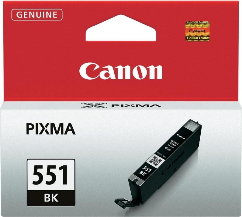 Cartus Cerneala Original Canon Black, CLI-551BK, pentru Pixma IP-7250|8750|IX-6850|MG-5450|5550|5650|6350|6450|6650|7150|7550|MX-725|925, 7ml, (timbru verde 0.15 lei), "BS6508B001AA"