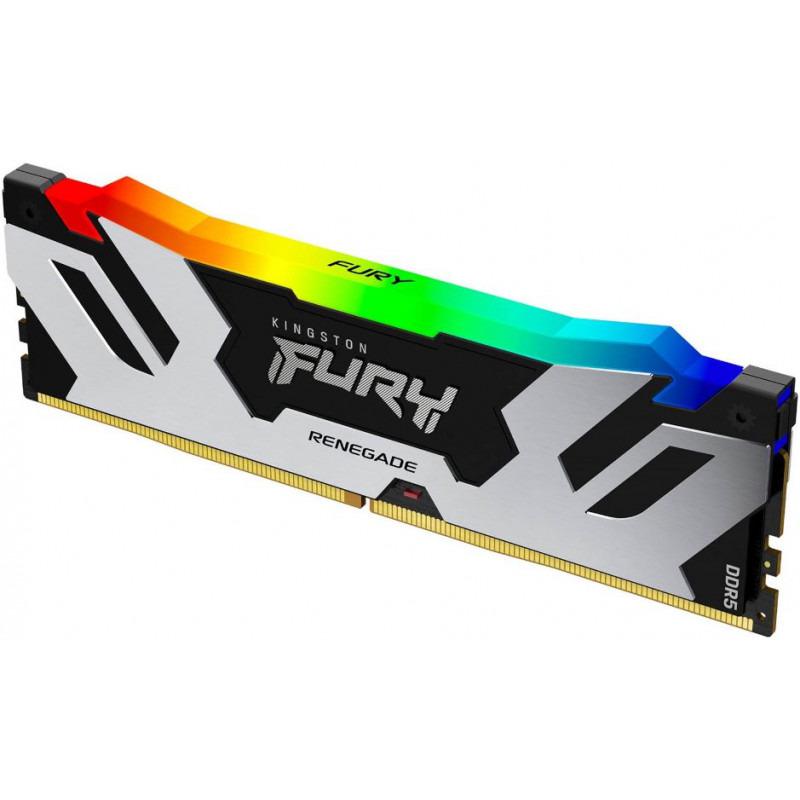 Memorie DDR Kingston DDR5 16GB frecventa 6400 Mhz, 1 modul, radiator, iluminare RGB, latenta CL32, "KF564C32RSA-16"