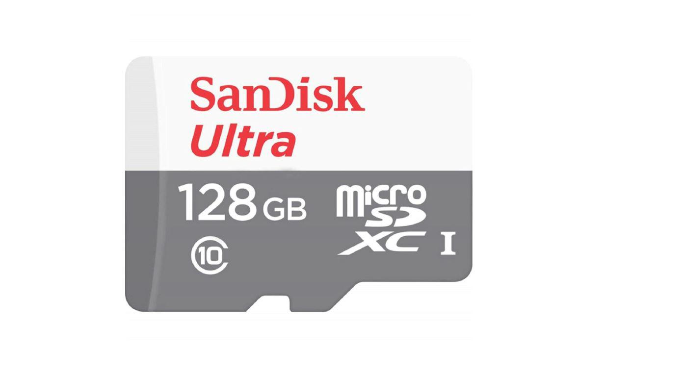 CARD MicroSD SANDISK, 128 GB, MicroSD, clasa 10, standard UHS-I U1, "SDSQUNR-128G-GN6MN" (timbru verde 0.03 lei)