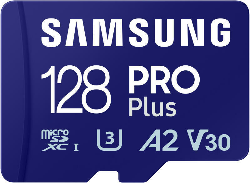 SAMSUNG PRO Plus 128GB microSD UHS-I U3 Full HD 4K UHD 180MB/s Read 130MB/s Write Memory Card Incl. SD-Adapter 2023 "MB-MD128SA/EU" (timbru verde 0.03 lei)