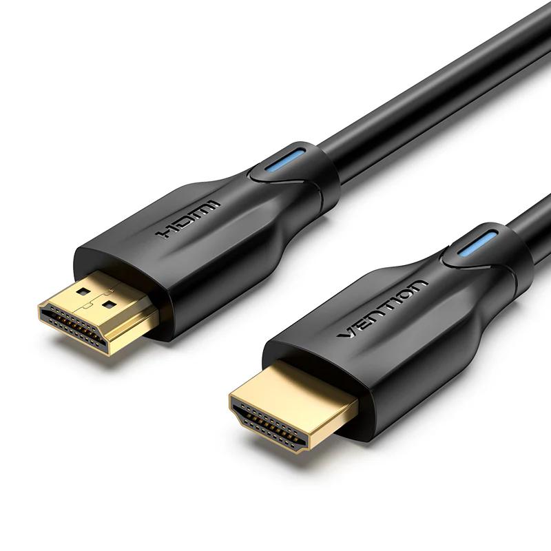 Cablu video Vention, HDMI (T) la HDMI (T), 1m, rezolutie 8K la 60Hz, conectori auriti, negru, "AANBF" (timbru verde 0.08 lei) - 6922794743489