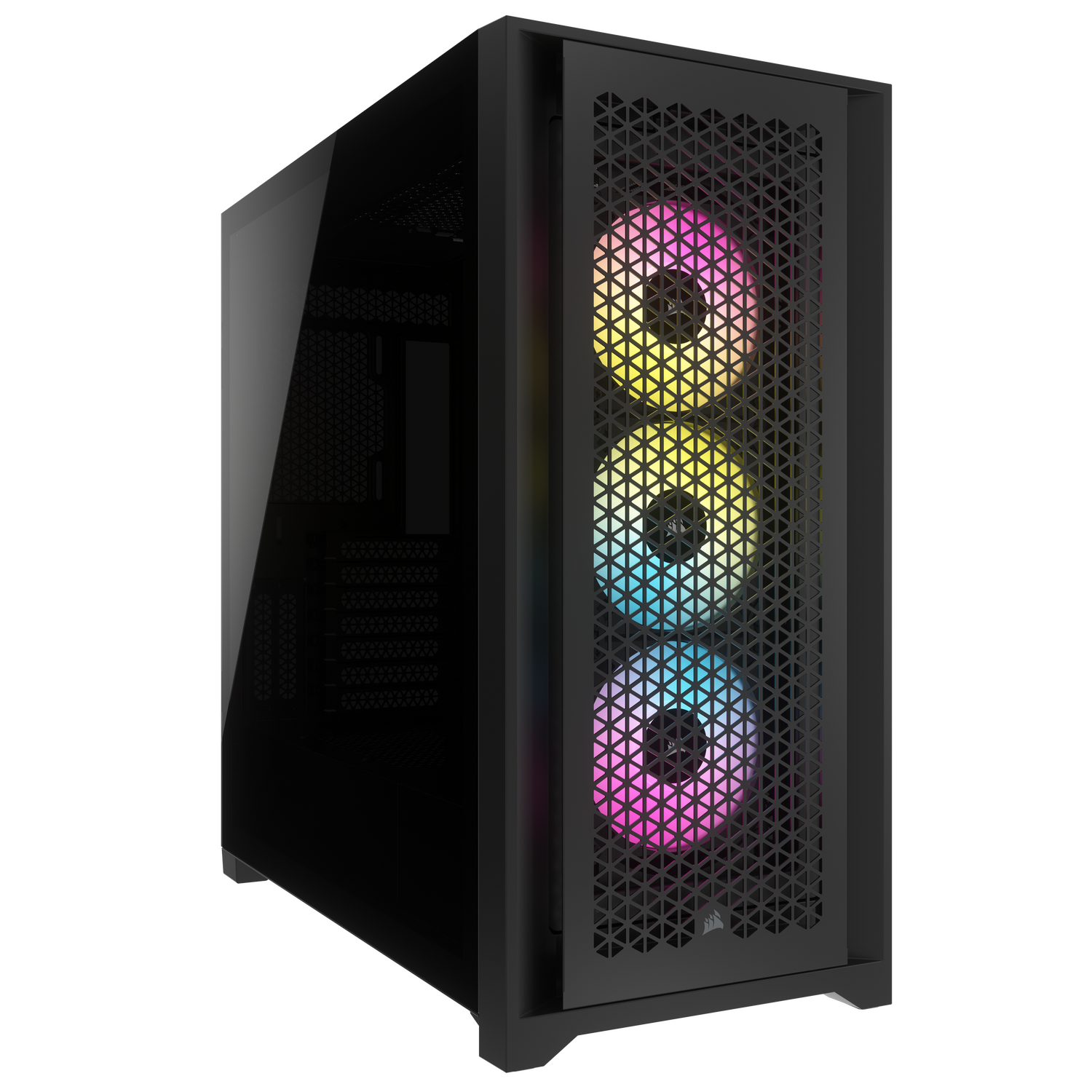CARCASA Corsair iCUE 5000D RGB AIRFLOW Mid-Tower Case, Black - 3x AF120 RGB ELITE Fans - iCUE Lighting Node PRO Controller - High-airflow Design "CC-9011242-WW" (timbru verde 0.24 lei)