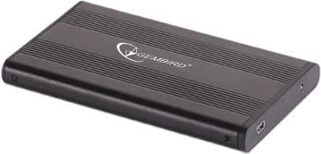 RACK extern GEMBIRD, pt HDD/SSD, 2.5 inch, S-ATA, interfata PC USB 2.0, aluminiu, negru, "EE2-U2S-5" 45503612 (timbru verde 0.8 lei)
