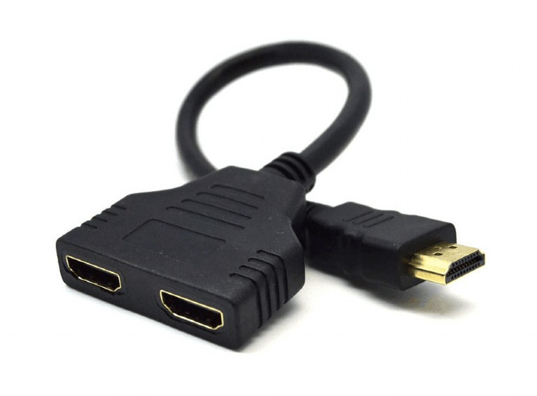 SPLITTER video GEMBIRD, split HDMI la 2 monitoare, conector intrare: HDMI (T); conector iesire: HDMI (M) x 2, pasiv, "DSP-2PH4-04" (timbru verde 0.8 lei)