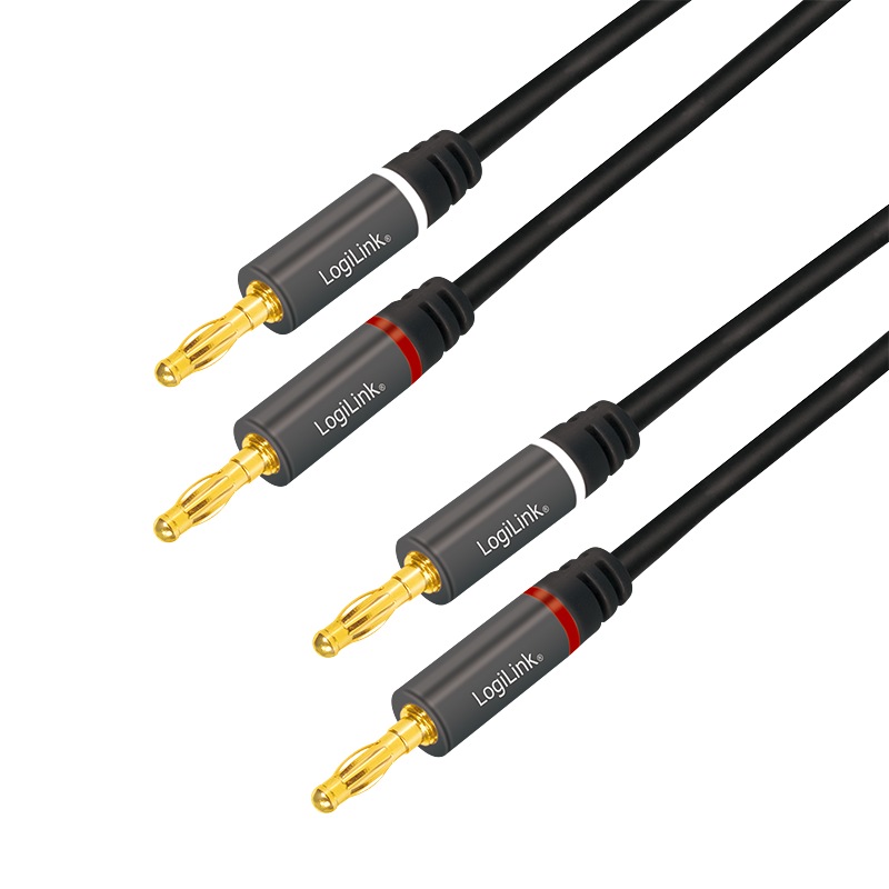 CABLU audio LOGILINK stereo (2 x 2.5 mm jack T/T), 3m, conectori auriti, negru "CA1210" (timbru verde 0.18 lei)