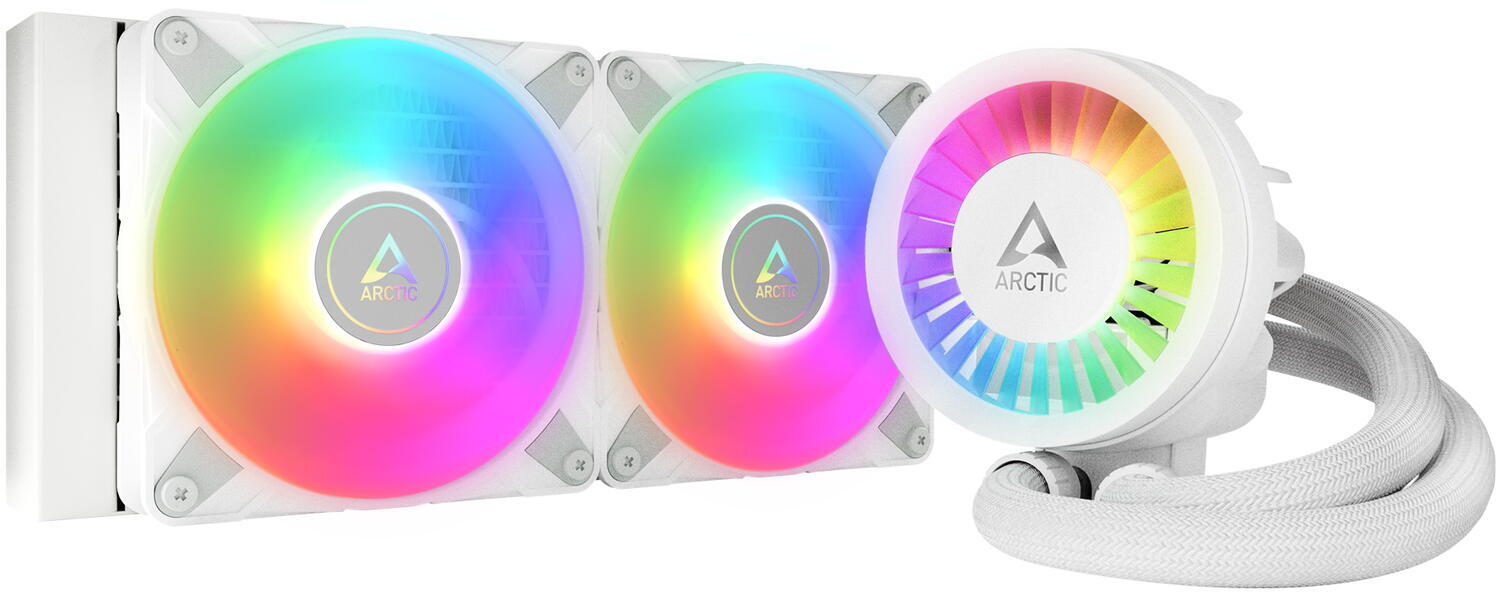 COOLER Arctic "Liquid Freezer III 280ARGB", racire lichid, skt. Intel LGA1700, AMD AM5/AM4,radiator aluminiu, pompa 2800rpm, fan 2x140mm,1900rpm,4-pin PWM,ARGB, alb "ACFRE00151A" (timbru verde 2 lei)
