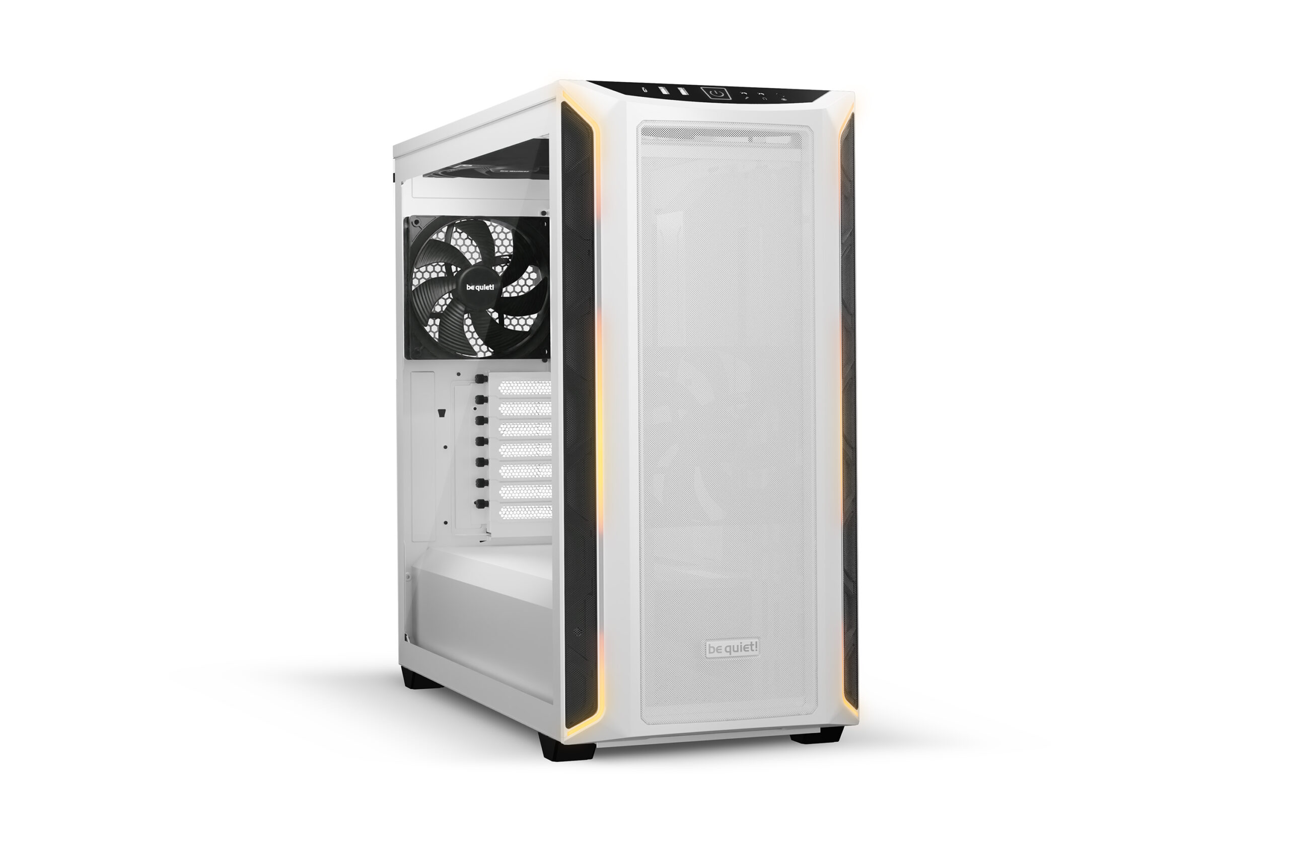 CARCASA be quiet! "SHADOW BASE 800DX", Middle Tower, ATX, fara sursa, 3xfan, USB 3.2 gen 1 x 2, USB Type-C x 1, audio+mic, PSU shroud, 7 sloturi expansiune, ARGB, alb, "BGW62" (timbru verde 0.32lei)