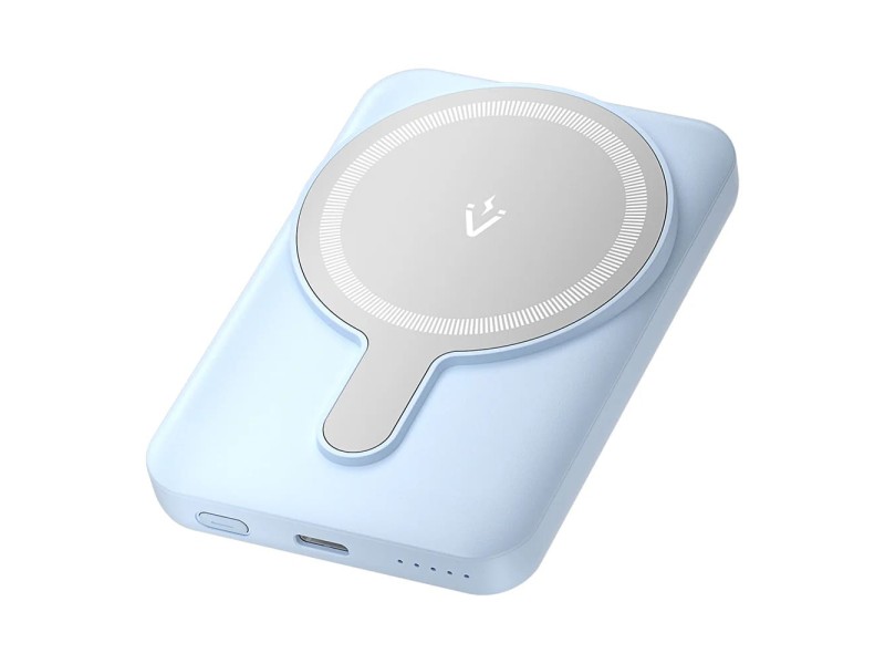 Power Bank Vention 5.000 mAh, 20W magnetic, wireless, 1 x USB-C, 166g, albastru, "FHSL0" (timbru verde 0.98 lei) - 6922794785465