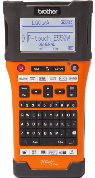 Imprimanta transfer Termic BROTHER 180dpi PT-E550WNIVPTL1, Viteza de tiparire:30mm/s, Latime max de imprimare:24mm|Conectiv: mini-USB|WIFI, Imp Cod de bare:DA, (Timbru verde 3.5 RON) "PTE550WNIVPTL1"