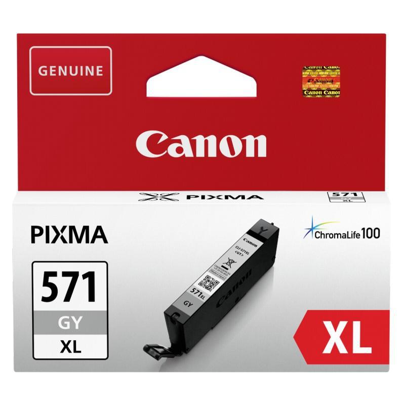 Cartus Cerneala Original Canon Grey, CLI-571XLGY, pentru Pixma MG5750|MG5751|MG6850|MG6851|MG7750|MG7751|MG7752|TS5050|TS5051|TS5053|TS5055|TS6050|TS8050|TS9050 , , (timbru verde 0.15 lei), "BS0335C001AA"