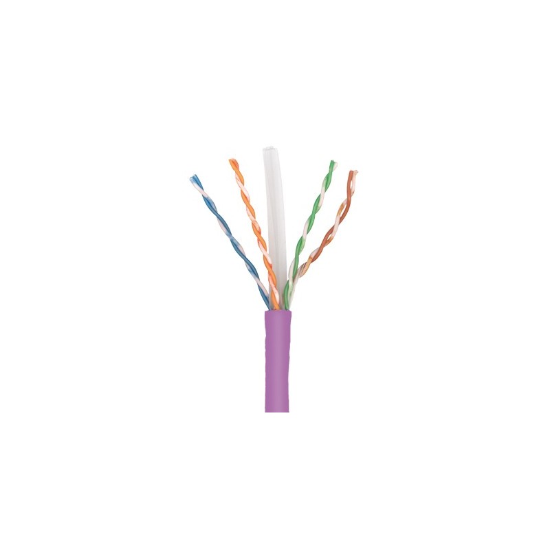 Cablu U/UTP cat.6, manta LSZH, Euroclass Cca-s1a,d1,a1 - 305m/tambur, Violet - Molex "CAA-00444-VL"