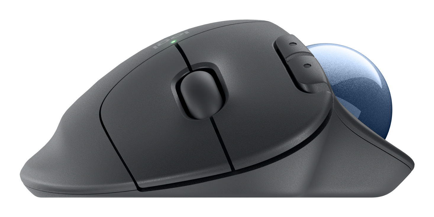 LOGITECH ERGO M575S Wireless Trackball - GRAPHITE+BLUE BALL - BT - EMEA28-935"910-007029" - imagine 3
