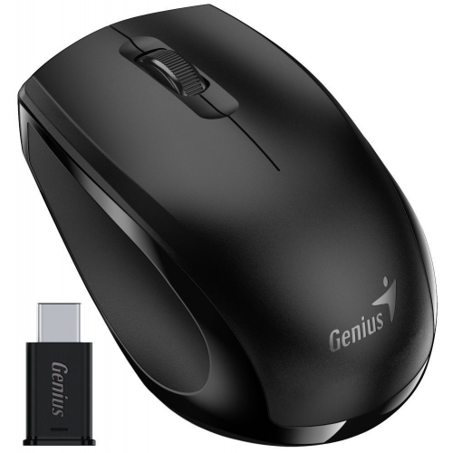 MOUSE Genius, "NX-8006S", PC sau NB, wireless, 2.4GHz, optic, 1200 dpi, butoane/scroll 3/1, USB-C, negru, "31030036400" (timbru verde 0.18 lei)