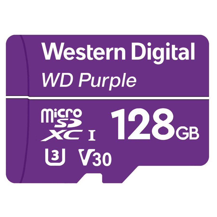 WD Purple 128GB Surveillance microSD XC Class - 10 UHS 1, "WDD128G1P0C" (timbru verde 0.03 lei)