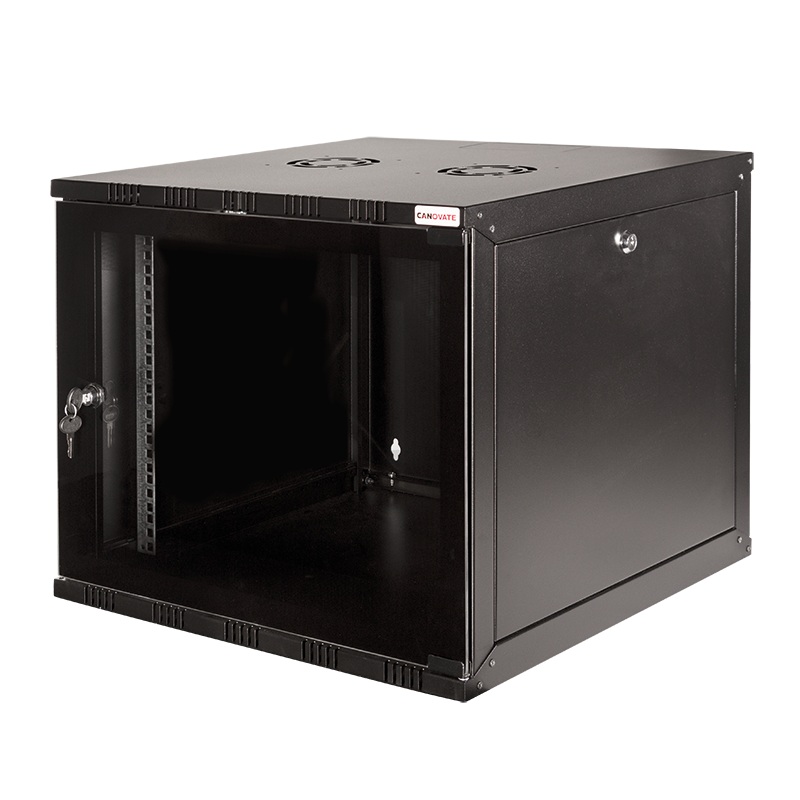 CABINET 19" LOGILINK 9U 540x550mm, fixare pe perete, Flatpack (dezasamblat), usa sticla cu blocare, otel 1.5mm, sarcina maxima 50Kg, "W09A54B"