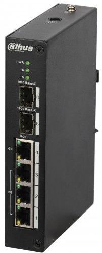 SWITCH. PoE Dahua, port Gigabit x 4, SFP SFP x 2, "PFS3206-4P-96" (timbru verde 2 lei)