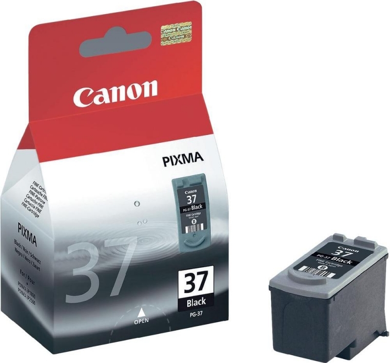 Cartus Cerneala Original Canon Black, PG-37, pentru Pixma IP18000|IP2500, 220, (timbru verde 0.15 lei), "BS2145B001AA"