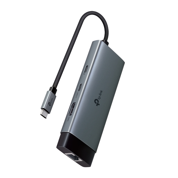 DOCKING STATION TP-Link, porturi USB: USB 3.0x2 + USB-C PDx1, USB-C x 1, 1 x HDMI, RJ-45 Gigabit x 1 conectare prin USB Type-C,lungime cablu 10 cm, gri, "UH6120C" (timbru verde 0.8 lei)