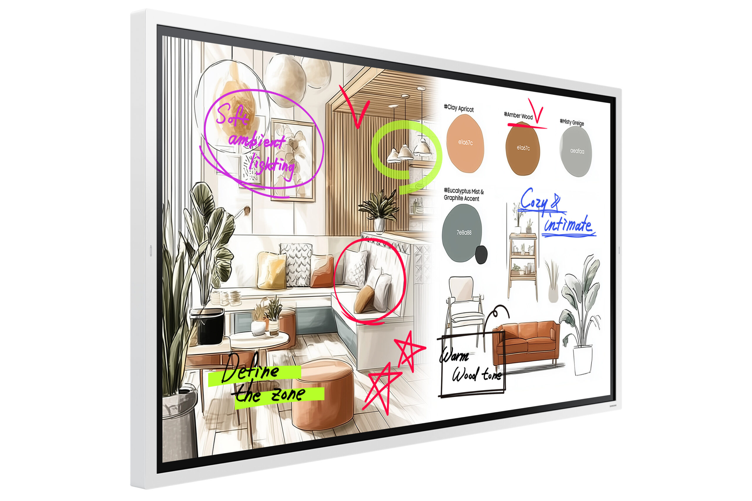 SAMSUNG FLIP 5 PRO WM65FX 65inch Tactile Infrared 20p UHD 3840x2160 16:9 350 without glass 16/7 from the mate "LH65WMFWBGCXEN" - imagine 2