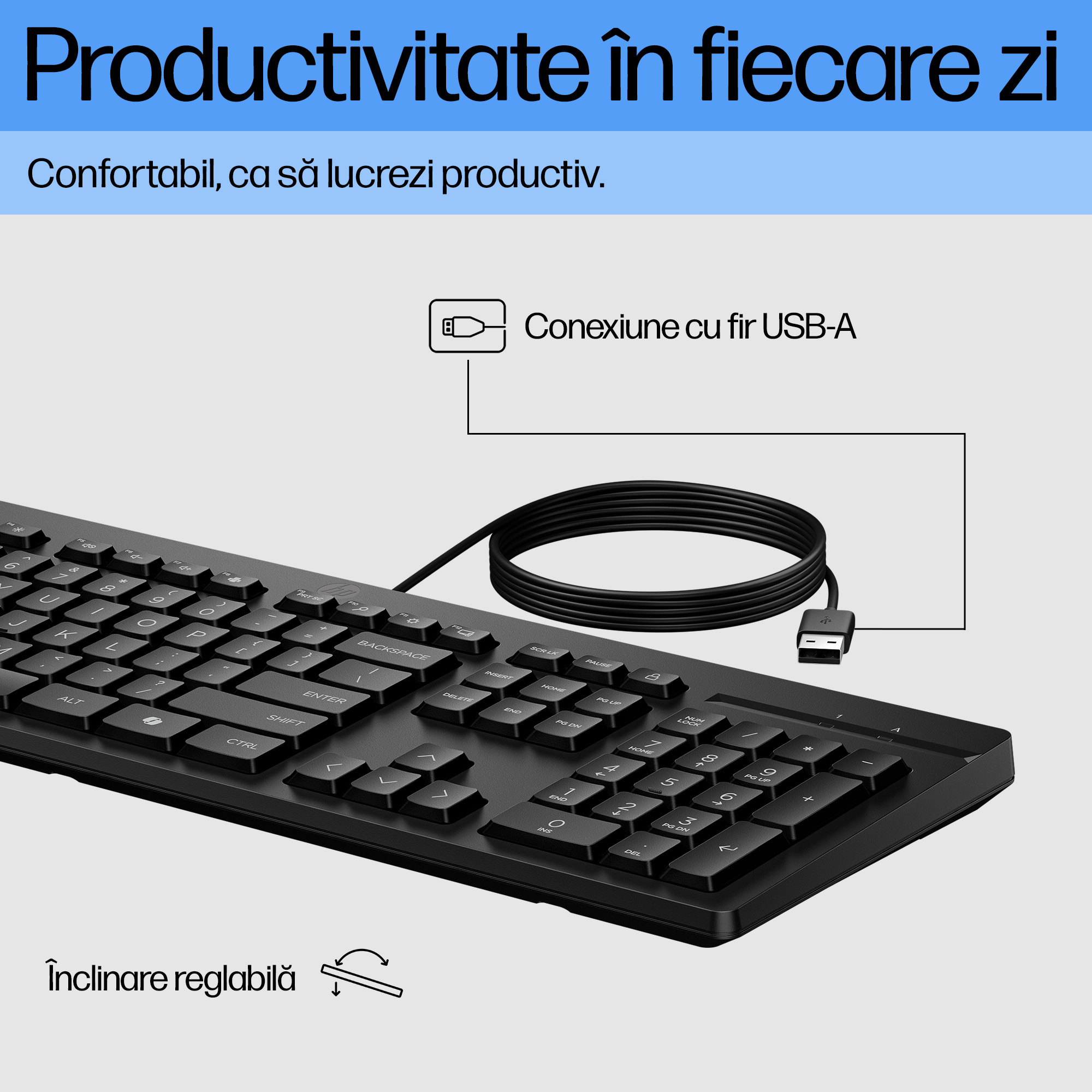 KEYBOARD USB 125/G2 AY2Y7AA HP"AY2Y7AA" - imagine 3