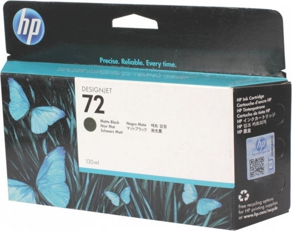 Cartus Cerneala Original HP Matte Black, nr.72, pentru DesignJet T1100|1120|1200|1300|2300|T610|620|770|790, , (timbru verde 0.15 lei), "C9403A"