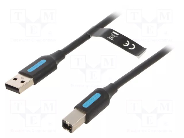 Cablu USB imprimanta Vention, USB 2.0-A (T) la USB-B (T), 5M, negru , "COQBJ" - 6922794748590