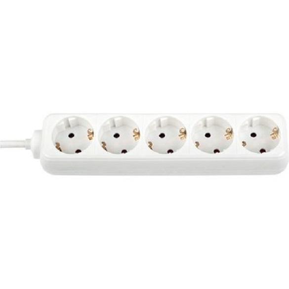 PRELUNGITOR Bachmann, Schuko x 5, conectare prin Schuko (T), cablu 5 m, fara protectie, alb, "B3812525" (timbru verde 0.18 lei)