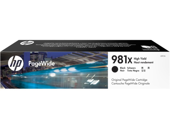 Cartus Cerneala Original HP Black, nr.981X, pentru PageWide E58650|556|586, 11K, (timbru verde 0.15 lei), "L0R12A"