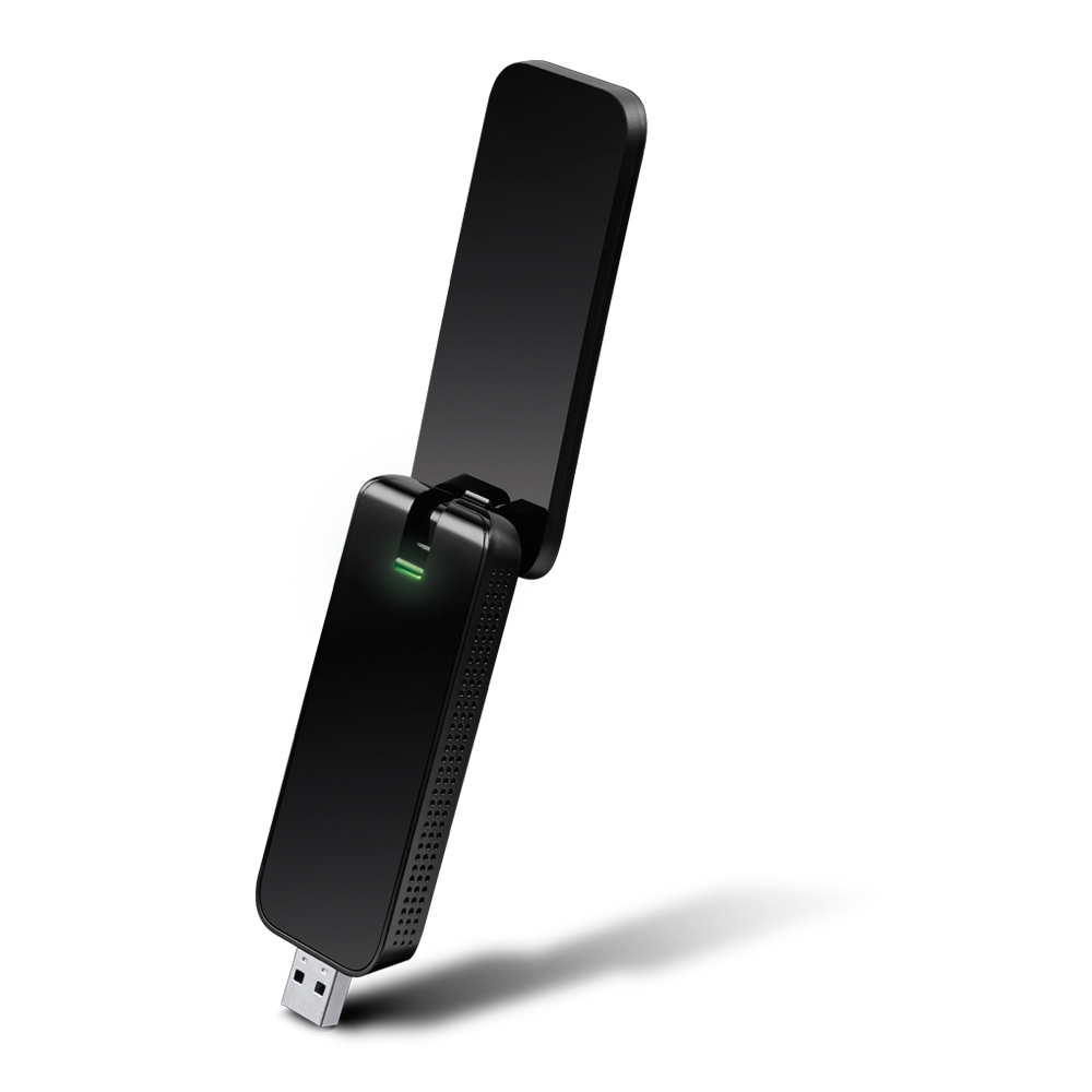 ADAPTOR RETEA TP-LINK AC1300, extern wireless 2.4 GHz | 5 GHz, USB 3.0 port, antena externa x 1, "Archer T4U" (timbru verde 0.18 lei)