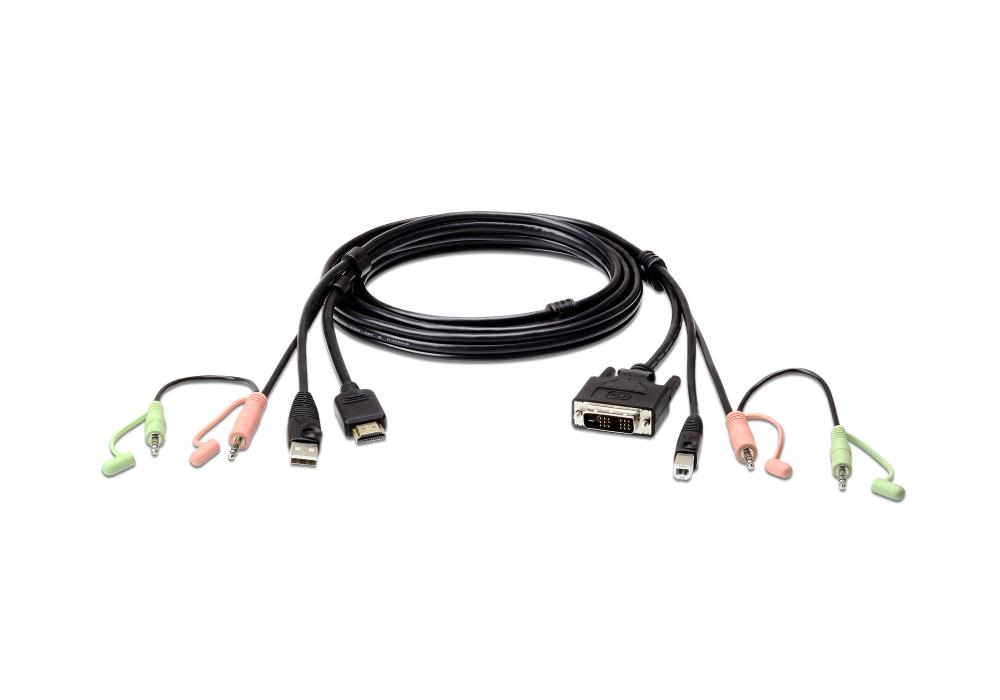 CABLU video Aten I/O ACC CABLE HDMI/DVI-D KVM/1.8M 2L-7D02DH "2L-7D02DH" (timbru verde 0.08 lei)