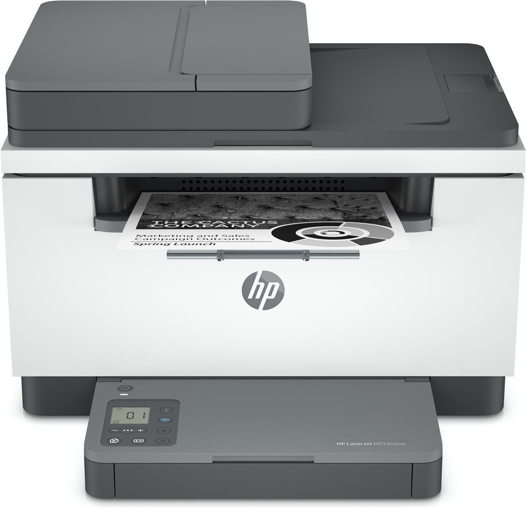 Multifunctional Laser Mono HP LaserJet MFP M234sdwe, A4, Functii: Impr.|Scan.|Cop., Viteza de Printare Monocrom: 29 ppm, Conectiv:USB|Retea|WiFi, Duplex:Da, ADF:ADF(timbru verde 11 lei) "6GX01E"