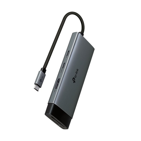 DOCKING STATION TP-Link, porturi USB: USB 3.0x2 + USB-C PDx1, USB-C x 1, 1 x HDMI, Card Reader x 1, conectare prin USB Type-C,lungime cablu 10 cm, gri, "UH7020C" (timbru verde 0.8 lei)