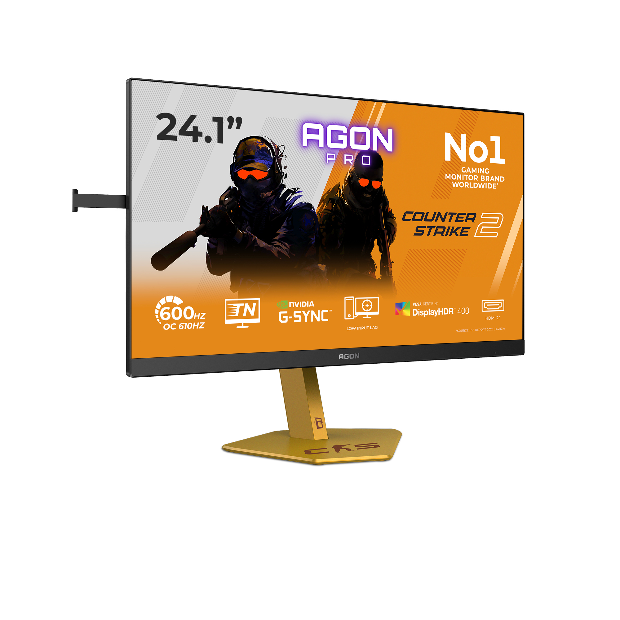 Gaming AGON CS24A 24.1 inch FHD TN 0.3 ms 610 Hz HDR G-Sync Compatible "CS24A" - imagine 2