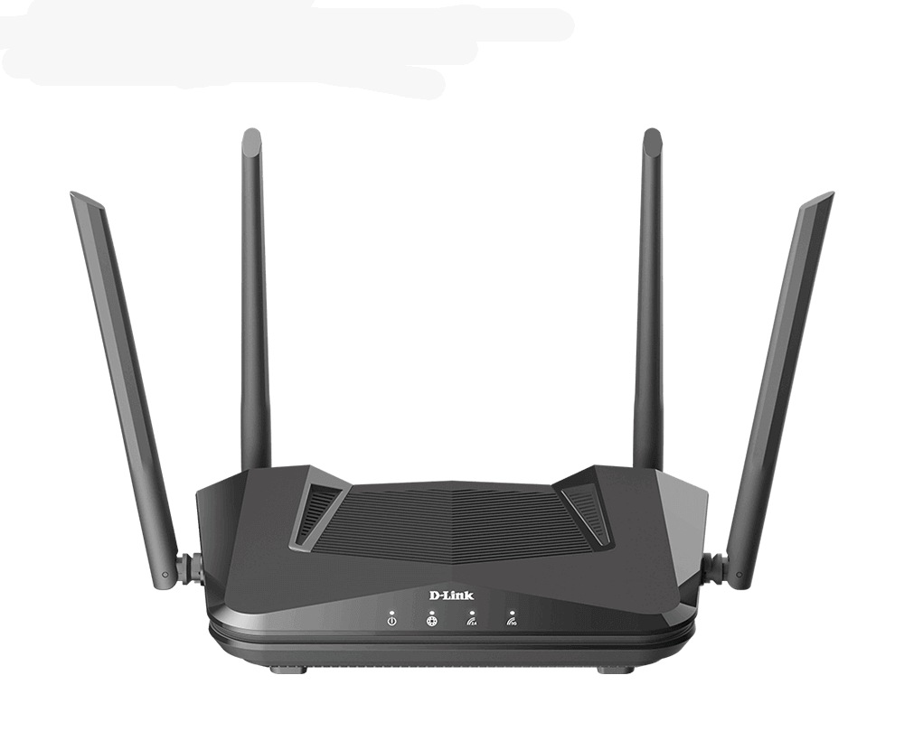 ROUTER D-Link wireless 1500Mbps,1 x WAN Gigabit, 4 porturi Gigabit, 2.4 Ghz/5 Ghz dual band, 4 antene externe, WI-FI 6 "DIR-X1560" (timbru verde 0.8 lei)