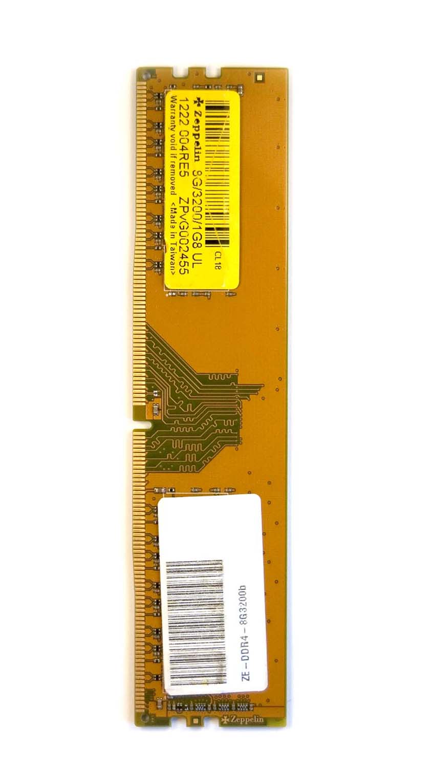 MEMORIE DDR Zeppelin DDR4 8GB frecventa 3200 MHz, 1 modul, latenta CL18 , "ZE-DDR4-8G3200b"