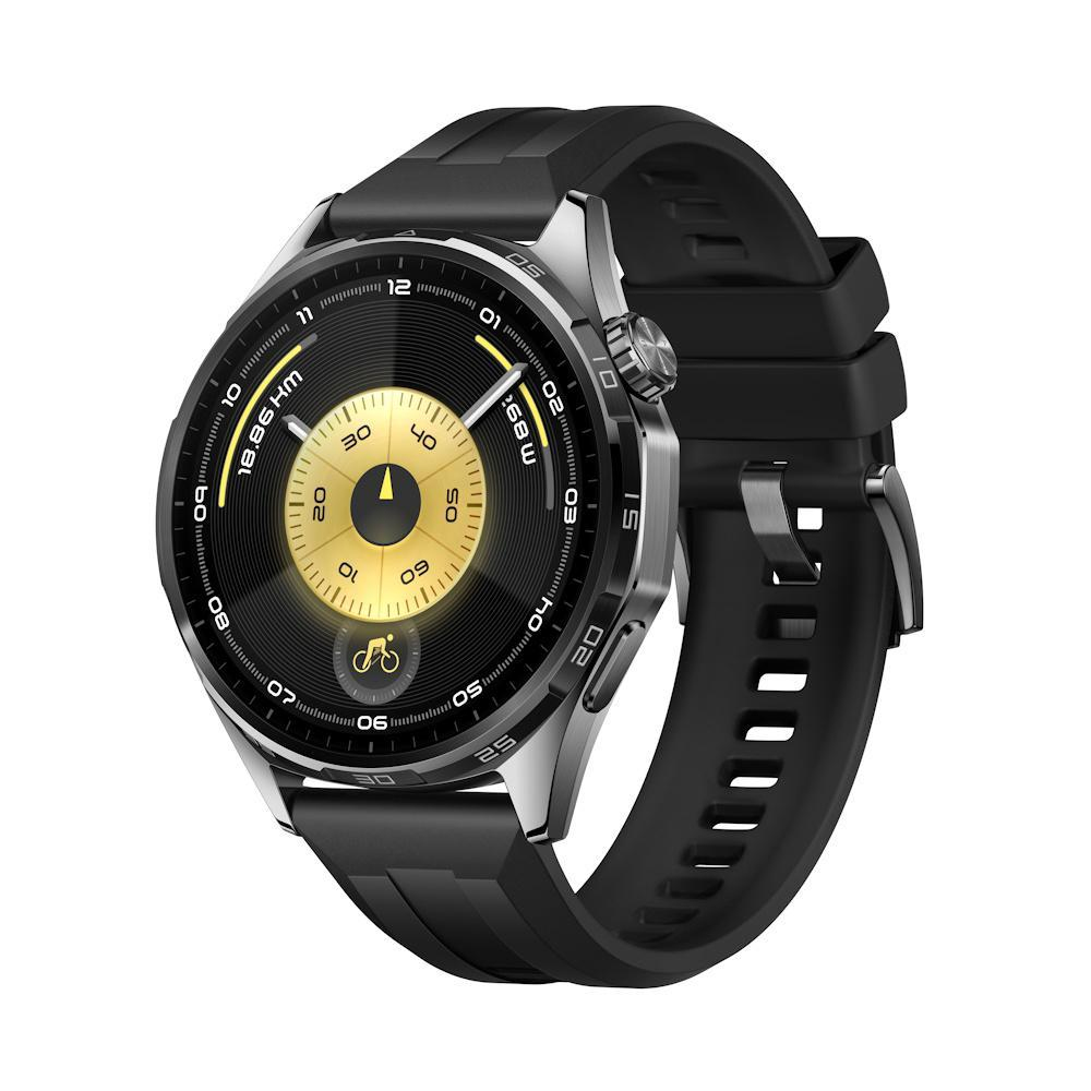 Smartwatch Watch GT 6, 41MM, Black Stainless Steel Case, Black Fluoroelastomer Strap "55020FTR" (timbru verde 0.18 lei)