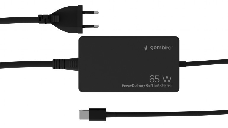 ALIMENTATOR Notebook Universal AC-DC, GEMBIRD, 65W - tensiuni 5V/9V/12V/15V/20V DC la 3.25 A max, protectie la supratensiuni, scurtcircuit, supraincalzire, supraincarcare, USB-C, negru, "NPA-AC-PDQC65-01" (timbru verde 0.18 lei)