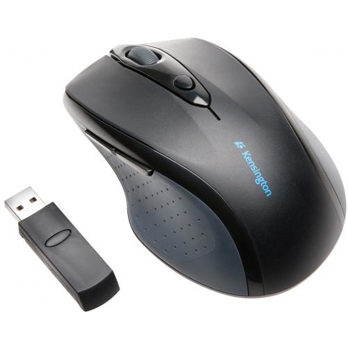 MOUSE Kensington - ergonomic, "Profit Full-Size", PC sau NB, wireless, 2.4GHz, optic, 1600 dpi, butoane/scroll 6/1, USB, negru, "K72370EU" (timbru verde 0.18 lei)